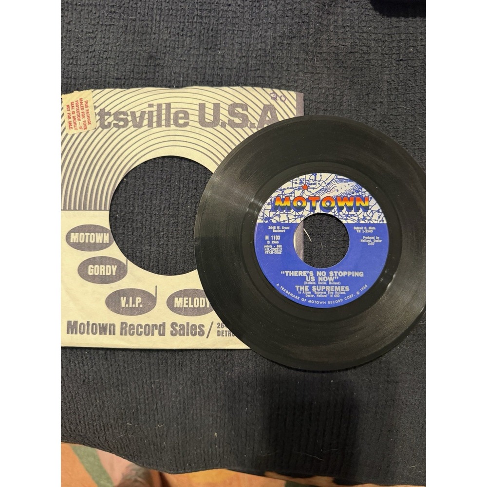 The Supremes - There's No Stopping/Love is Here 45 vinyl (2 songs) vintage vinyl